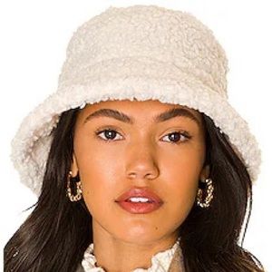 White Sherpa Bucket Hat